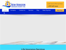 Tablet Screenshot of new-horizon-insurance.com